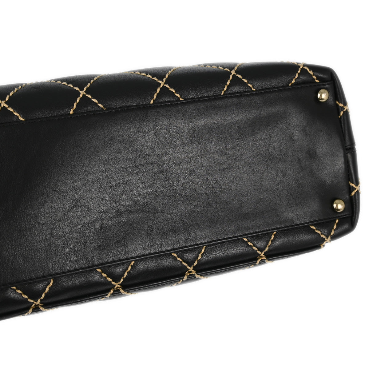 Chanel Black Calfskin Wild Stitch Shoulder Bag Rovelle Bags