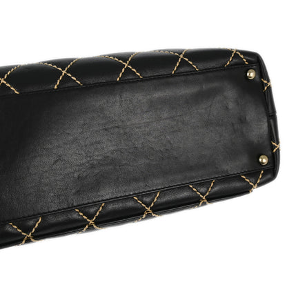 Chanel Black Calfskin Wild Stitch Shoulder Bag Rovelle Bags