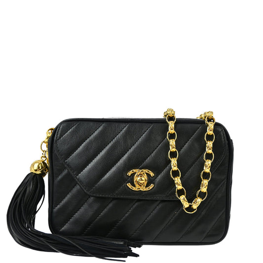 Chanel Mini Lambskin Black Crossbody Style Rovelle Bags