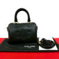 CELINE Shoulder Bag leather black Cuir Triomphe