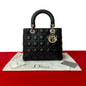 Dior Handbag lambskin black Lady Dior Rovelle Bags