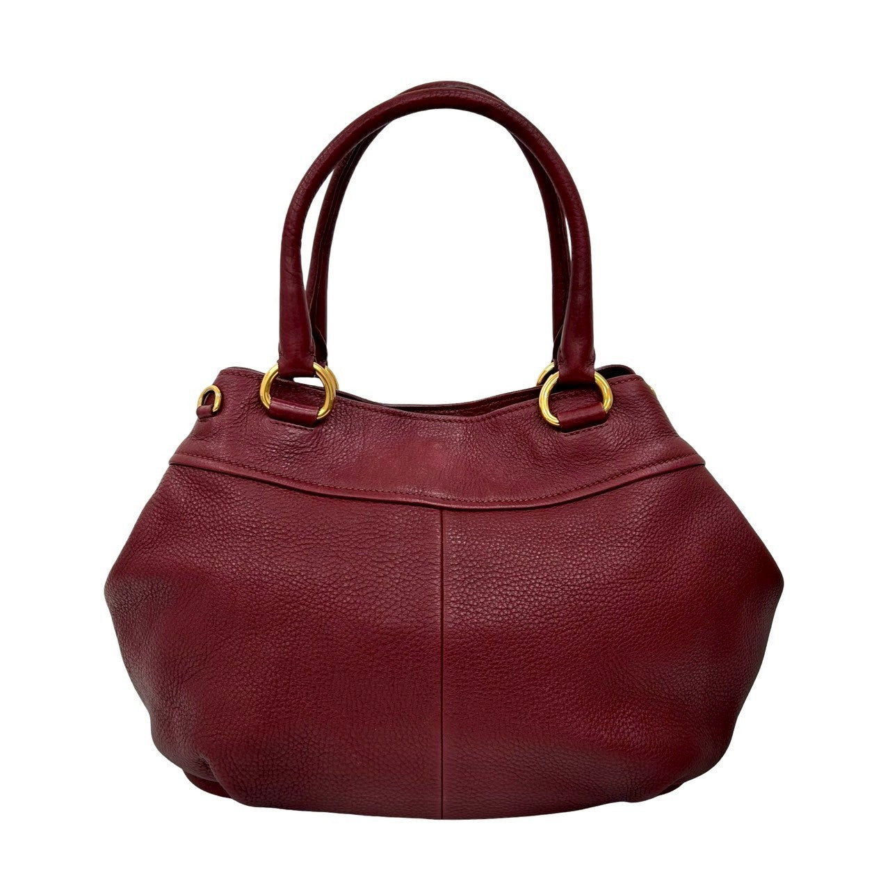 Prada Handbag Leather Wine-Red Rovelle Bags