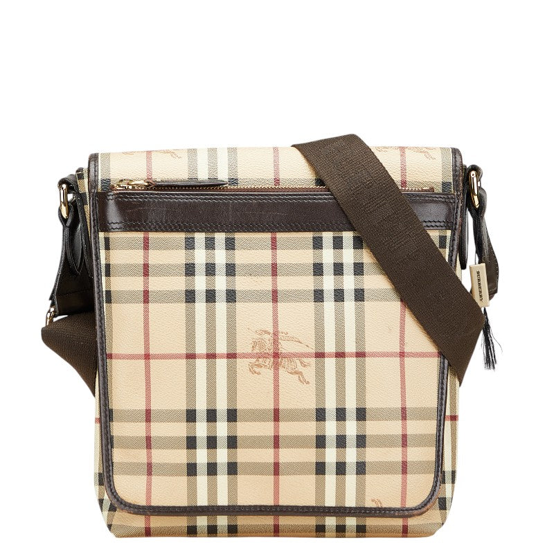 Burberry Haymarket Shadow PVC Shoulder Bag
