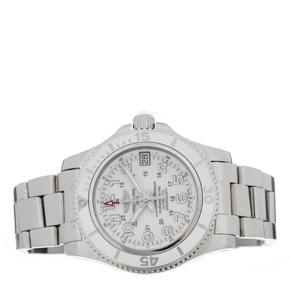 Stainless Steel 36mm Superocean II Automatic Watch White A17312