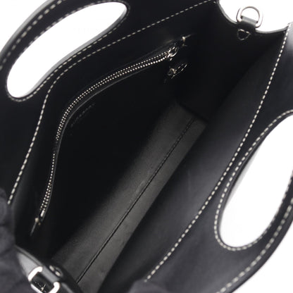Burberry Mini Topstitch Leather Handbag