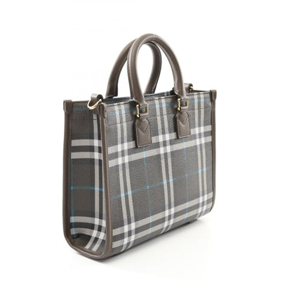 Burberry FREYA Coated Leather Tote Bag