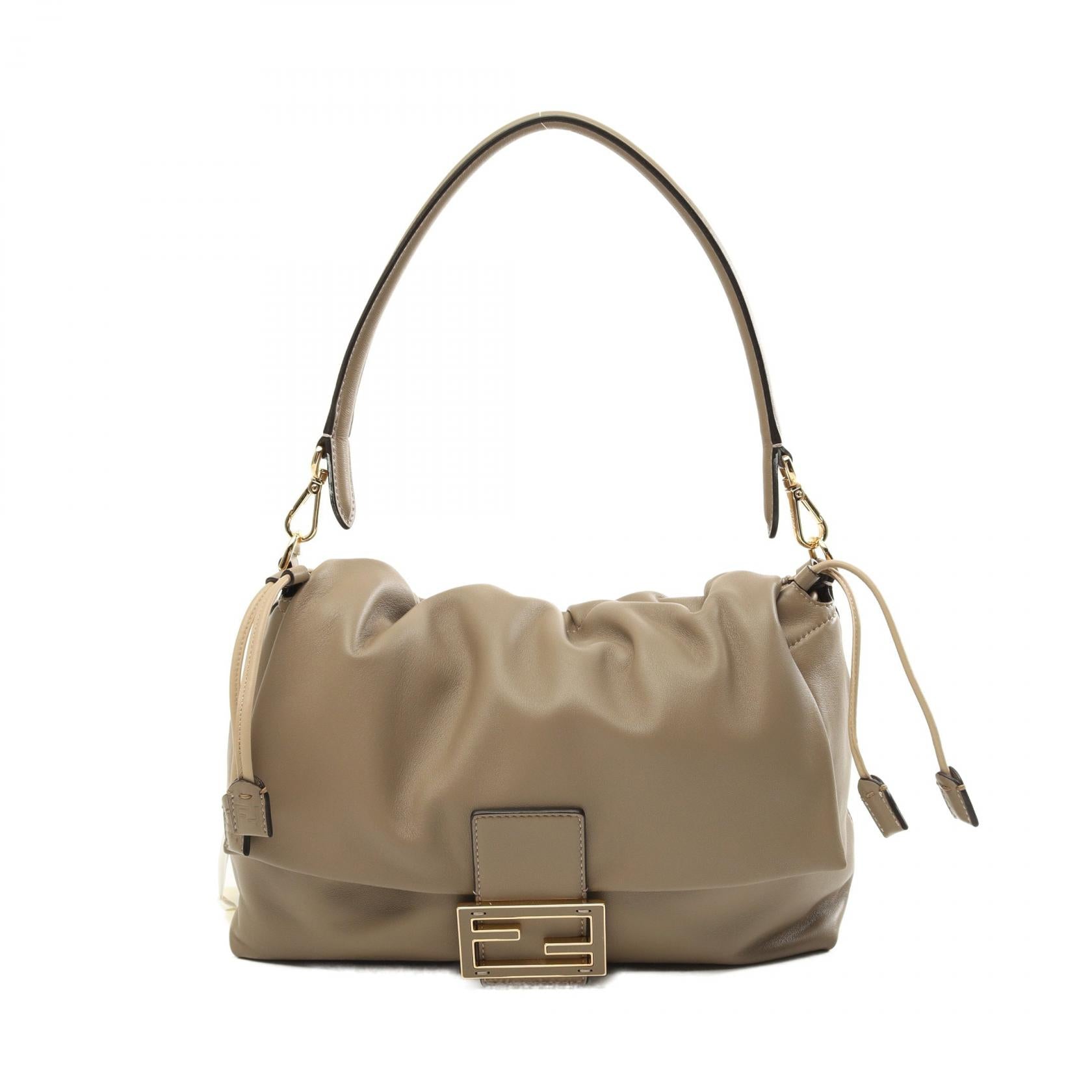 Fendi Mamma Baguette Leather Red Shoulder Bag Style 3 Rovelle Bags