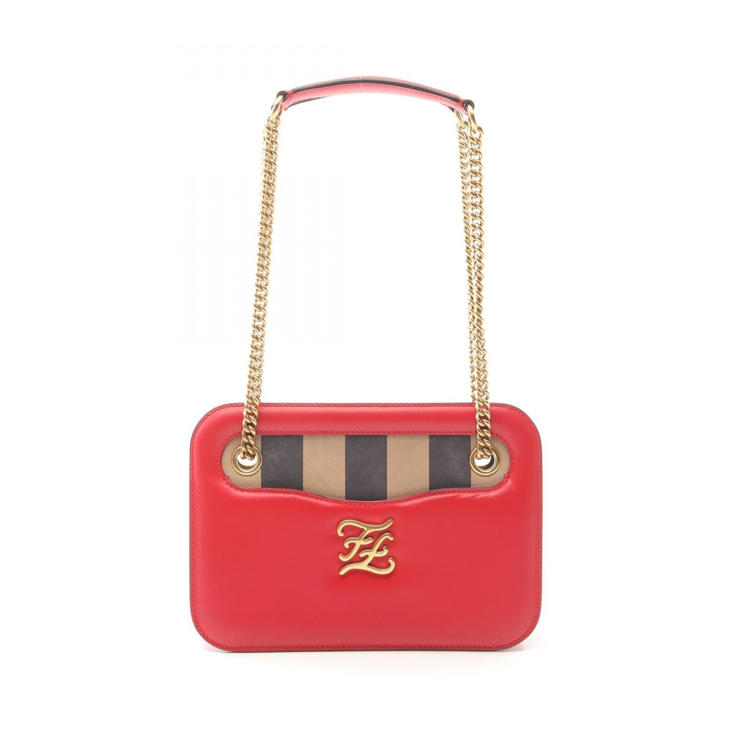 Fendi Calligraphy Leather Shoulder Bag Rovelle Bags