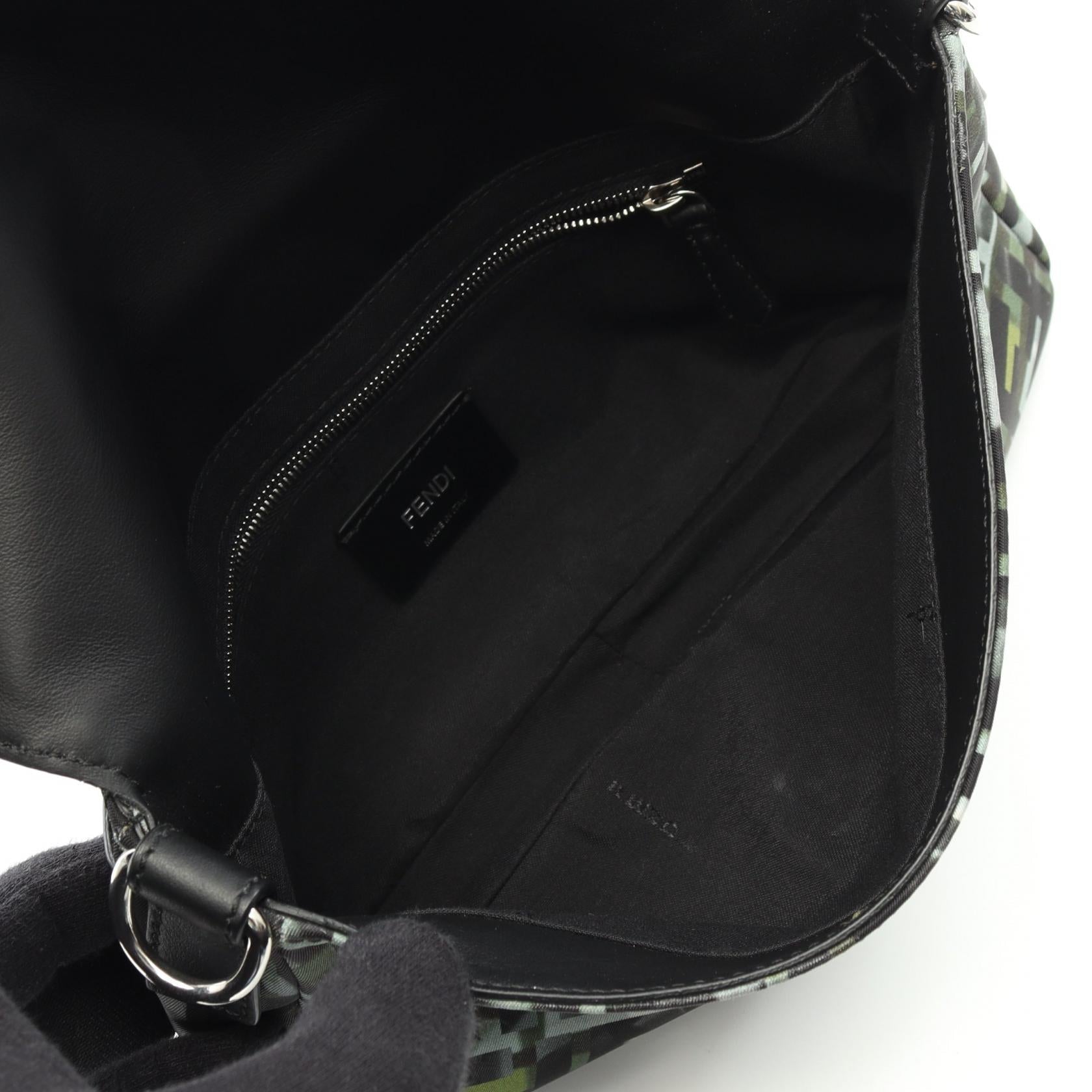 Fendi Mamma Baguette Zucca Nylon Leather Waist Bag Rovelle Bags