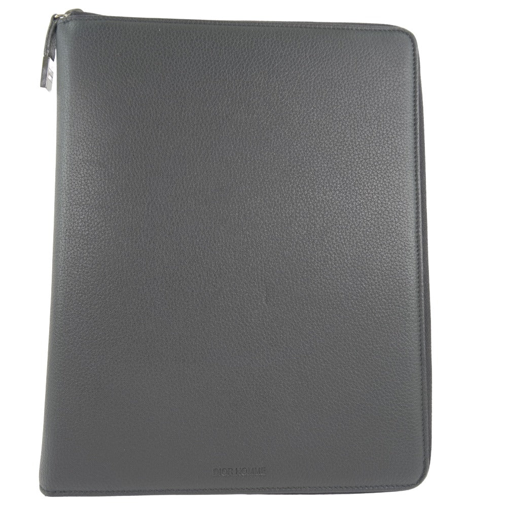 DIOR HOMME Clutch bag Calfskin black Document case unisex(Unisex) Rovelle Bags