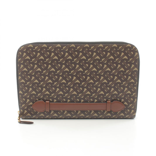 Burberry Coated Canvas Clutch Bag