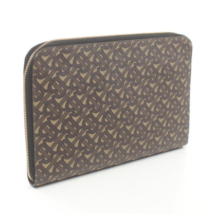 Burberry Coated Canvas Clutch Bag