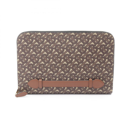Burberry Coated Leather Clutch Bag