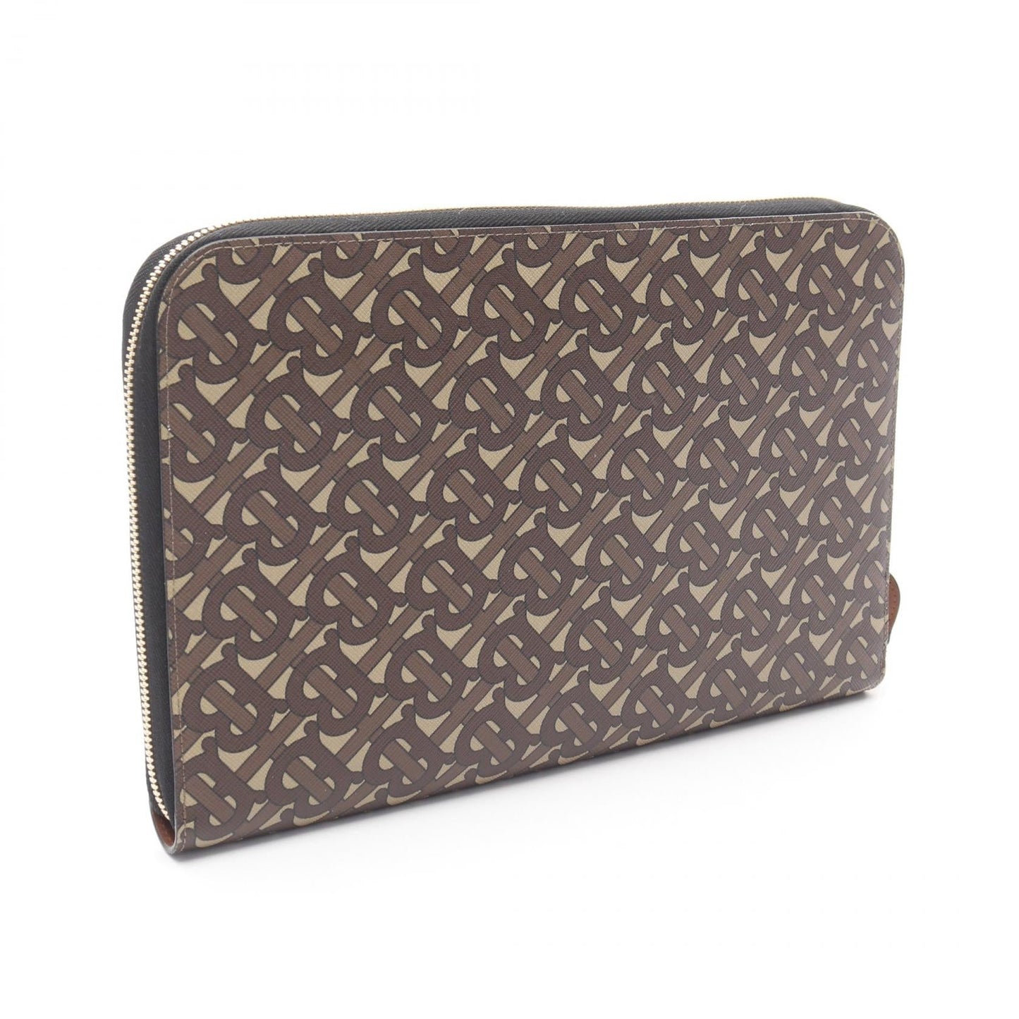 Burberry Coated Leather Clutch Bag