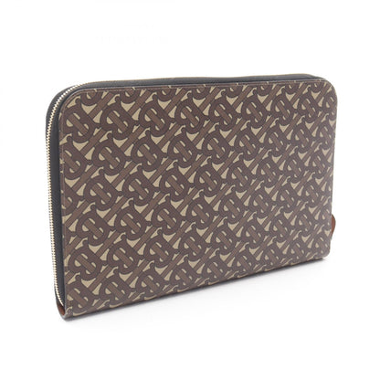 Burberry Coated Leather Clutch Bag