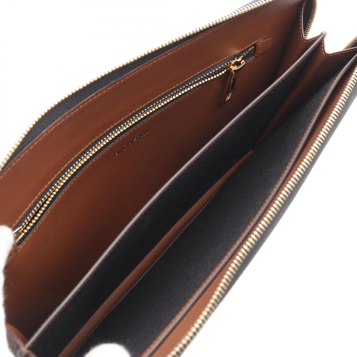 Burberry Coated Leather Clutch Bag
