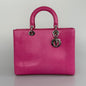 Christian Dior Large Lady Dior Bag With Pink Python Leather And Silver Hardware Rovelle Bags