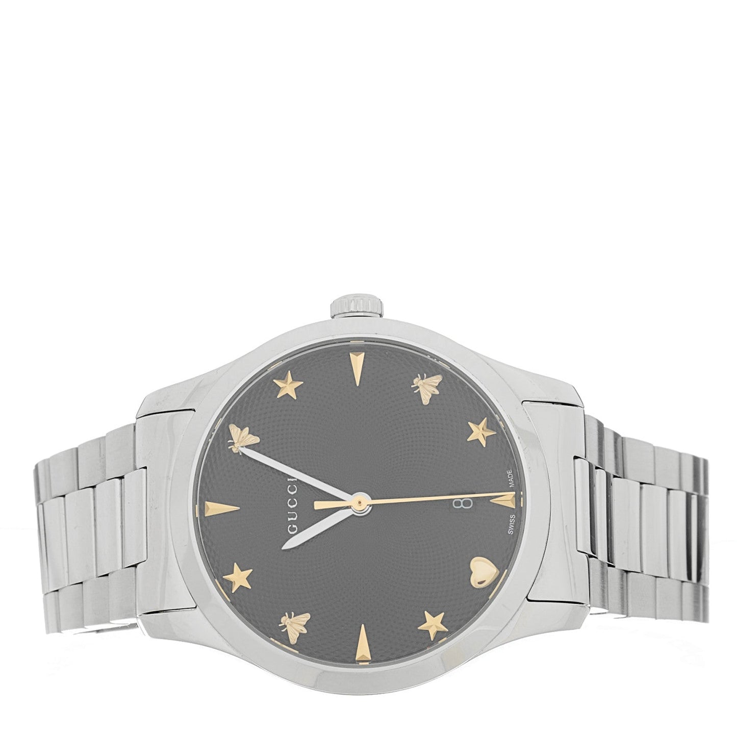 Stainless Steel 38mm G-Timeless Charm Quartz Watch Black