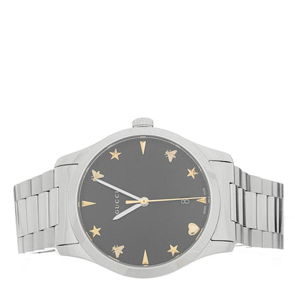 Stainless Steel 38mm G-Timeless Charm Quartz Watch Black