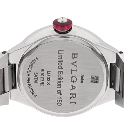 Stainless Steel Diamond 33mm Blue Aventurine Lucea Automatic Watch
