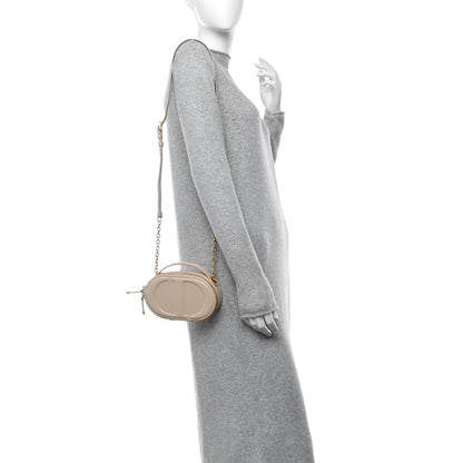 Christian Dior Calfskin Cd Signature Oval Crossbody Camera Bag Caramel Beige Rovelle Bags