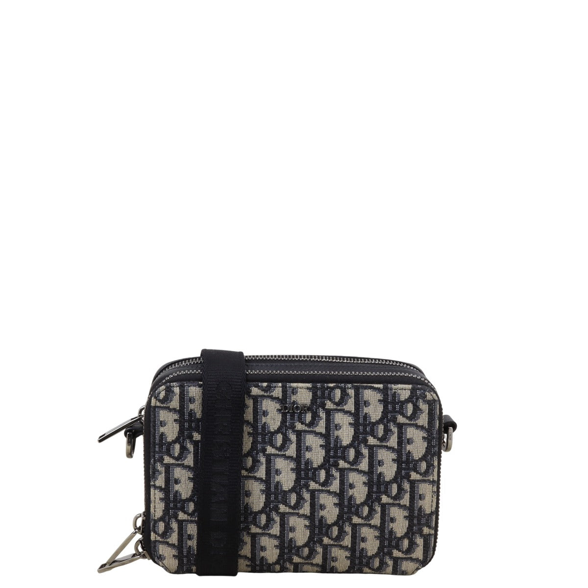 Dior Double Zip Pouch with Strap Oblique Rovelle Bags