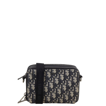 Dior Double Zip Pouch with Strap Oblique Rovelle Bags