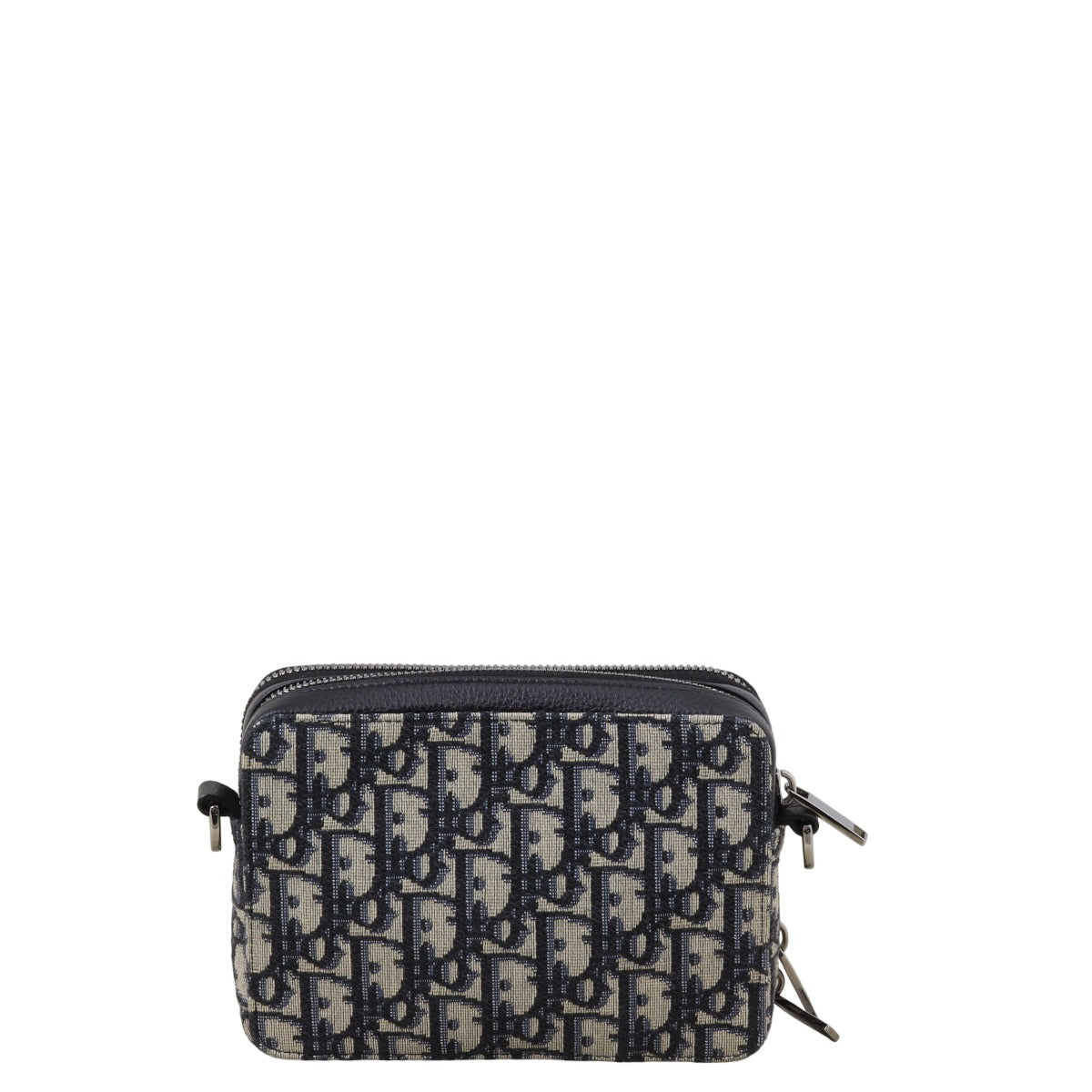 Dior Double Zip Pouch with Strap Oblique Rovelle Bags