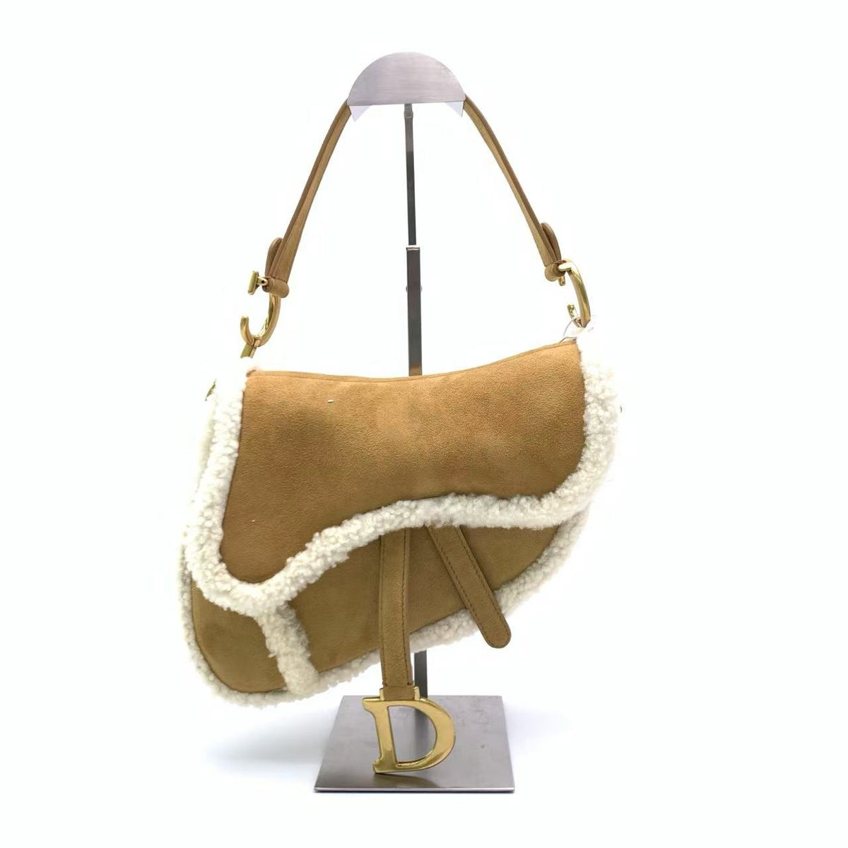 Dior Saddle 2020 Shoulder Bag Shearling Brown and While Rovelle Bags