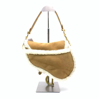 Dior Saddle 2020 Shoulder Bag Shearling Brown and While Rovelle Bags