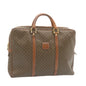 Luxury CELINE Macadam Canvas Hand Bag PVC Leather Brown 22577