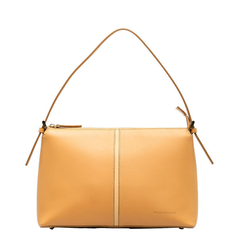 Burberry Logo Embossed Leather Shoulder Bag