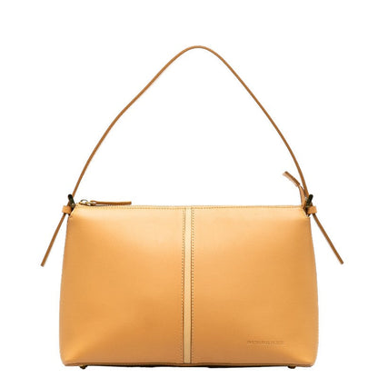 Burberry Logo Embossed Leather Shoulder Bag