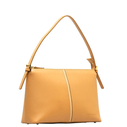 Burberry Logo Embossed Leather Shoulder Bag