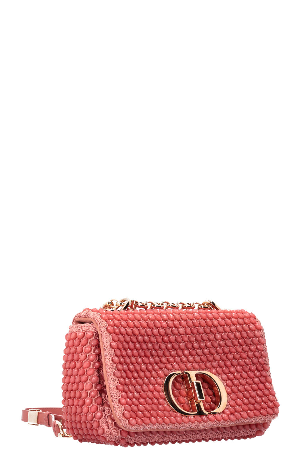 Christian Dior Beaded Caro Bag Coral Rovelle Bags