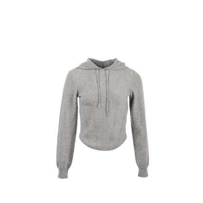 Celine Size S Cropped Hooded Sweater Cashmere Grey