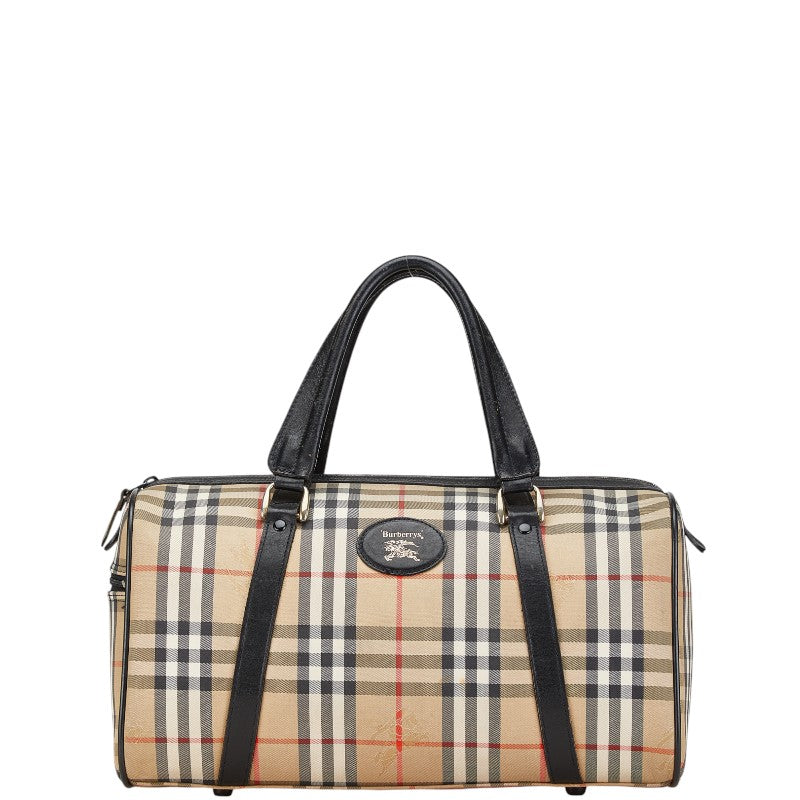 Burberry Horse Logo Leather Handbag