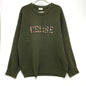 CELINE sweater 2AB97 wool khaki logo Leopard Pattern mens L