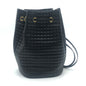 CELINE Backpack 188373BFI leather Black x Gold Metal Small C charm Women