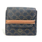 CELINE Folded wallet leather Brown Card Case triomphe wallet mens