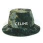 CELINE hat 2AU5B214Q cotton green Corduroy tie-dye logo hat unisex(Unisex) L