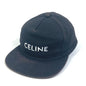 CELINE cap cotton black hat logo hat