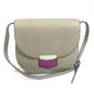 CELINE Shoulder Bag leather Gray x purple pink By color Trotter small Women