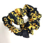 CELINE hair accessory silk black hair accessories hair rubber ChainPattern Women