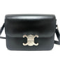 CELINE Shoulder Bag leather black Triomphe Women