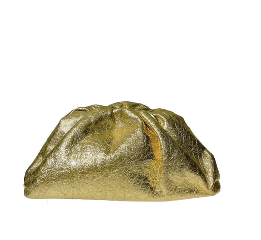 Bottega Veneta Pouch Gold Leather