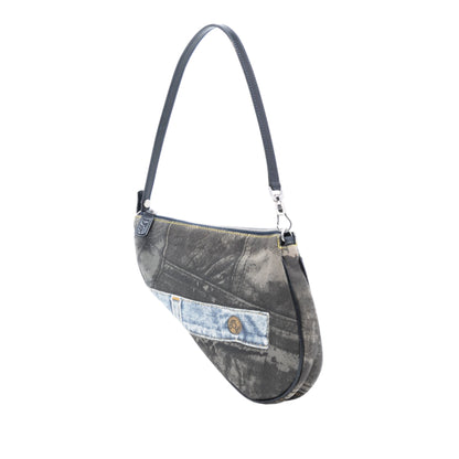 Dior Saddle Canvas Blue Crossbody Rovelle Bags