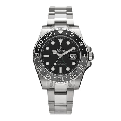 Stainless Steel 40mm Oyster Perpetual Date GMT Master II Bruce Wayne Watch Black 126710GRNR