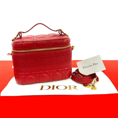 Dior Shoulder Bag leather Red Dior Travel Small Rovelle Bags