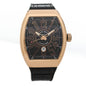 18K Rose Gold Alligator 45mm Vanguard Black Automatic Watch V45SCDT